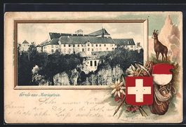 Passepartout-Lithographie Mariastein, Or