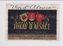 Etikette für Wein - Tokay d'Alsace /bd