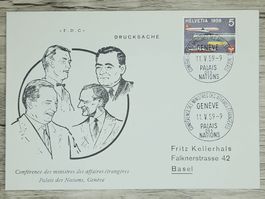 CL02 Enveloppe + Timbre Suisse 1959