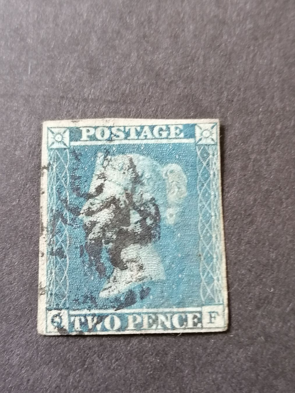 Alle Briefmarken: Two pence blue 1841  – Gebraucht aus Happerswil von tschergi