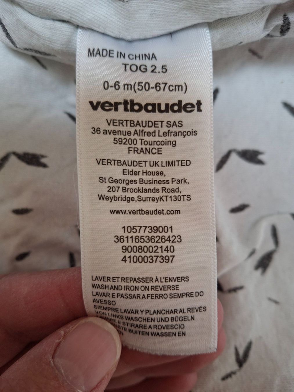 Sacchi a pelo: Babyschlafsack Vertbaudet 70 cm 2.5 TOG – Usato da Broglio venduto da audina83 1