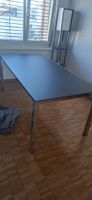 Esszimmer Tisch Metallbeine Tischplatte Schwarz 180x90cm