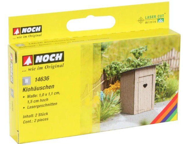 Noch Modellini di ferrovie: NOCH 14636 Klohäuschen – Nuovo e nell'imballaggio originale da Neukirch an der Thur venduto da Modellbau-Webshop 2