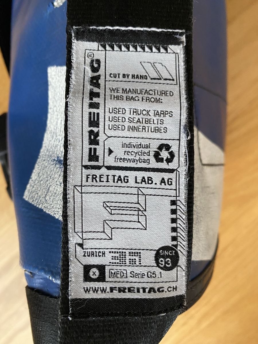 Freitag Sacs: Freitag-Tasche blau-weiss – D'occasion à Winterthur par Frida70 9