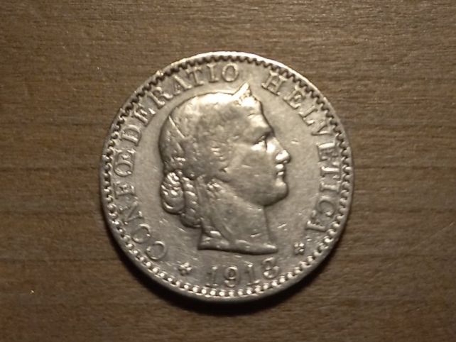 Tutti le monete: 20 Rappen 1913 – Usato da Zürich venduto da Hofzgee 1