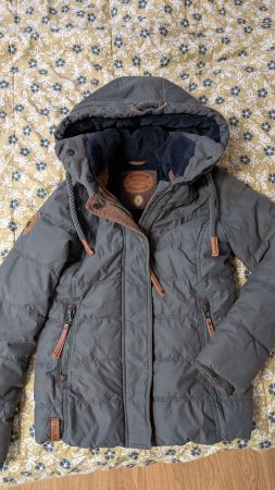 Winterjacke Naketano grau gefüttert Groesse S wie neu