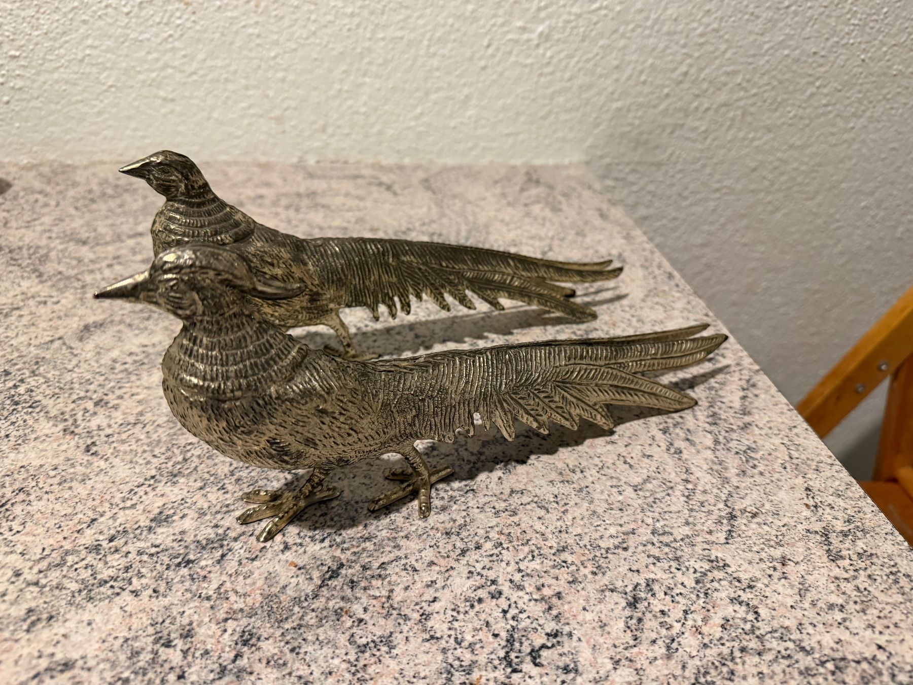 Sculture & Statue: Vintage Fasanenfiguren versilbert – Usato da Frenkendorf venduto da autodiscount4123 1