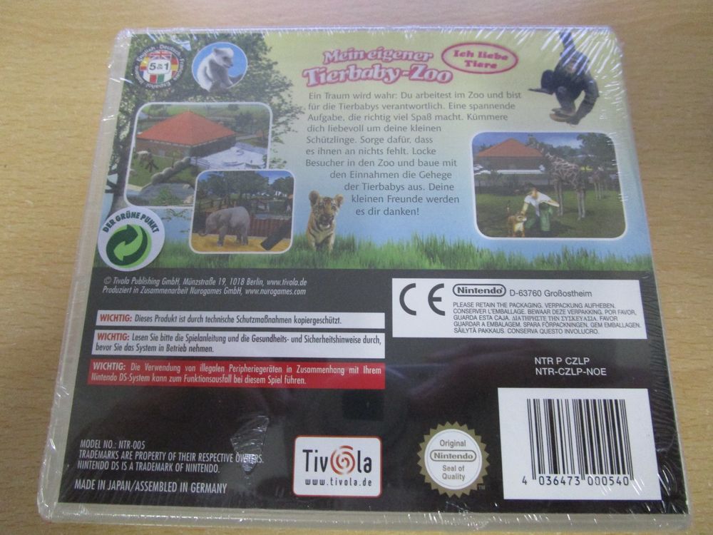 Mein eigener Tierbaby Zoo NintendoDS Nintendo DS NDS (Neu und ...