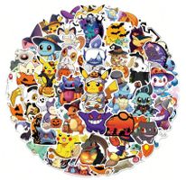 50 x Pokemon Halloween Aufkleber / Sticker