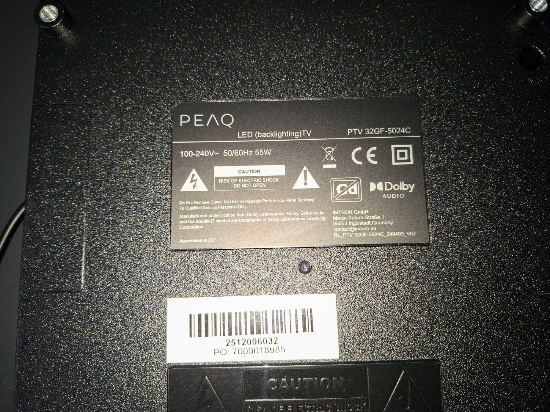 Televisori: PEAQ Smart TV 32 Zoll LED – Nuovo (secondo la descrizione) da Widnau venduto da WalterL0102 3