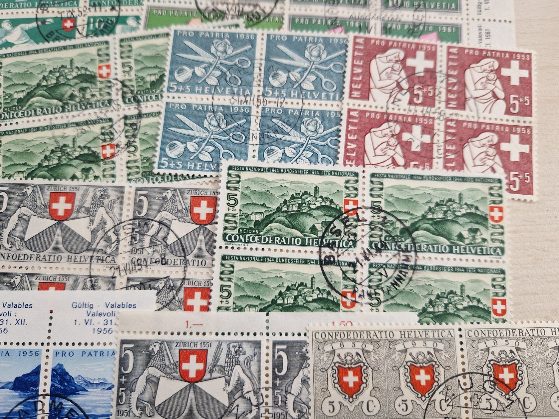 Tutti i francobolli: PP 4er Blöcke, Zentrumsstempel, ab 1.- – Usato da Burgdorf venduto da Glossy01 4