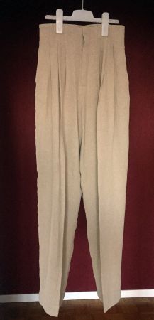 Pantalon large lin taille 34-36