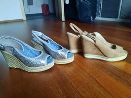 2 x Paar Damen Keilschuhe Gr.38