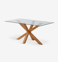 Glastisch Eiche 160x90
