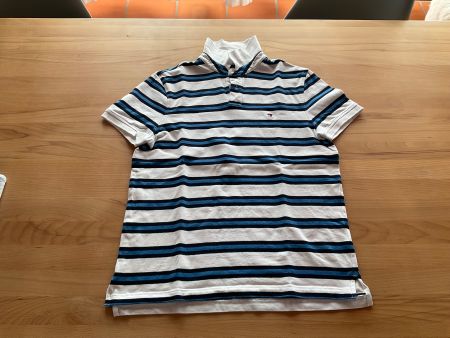 Gestreiftes Tommy Hilfiger Polo Shirt Regular Fit Grösse M_2