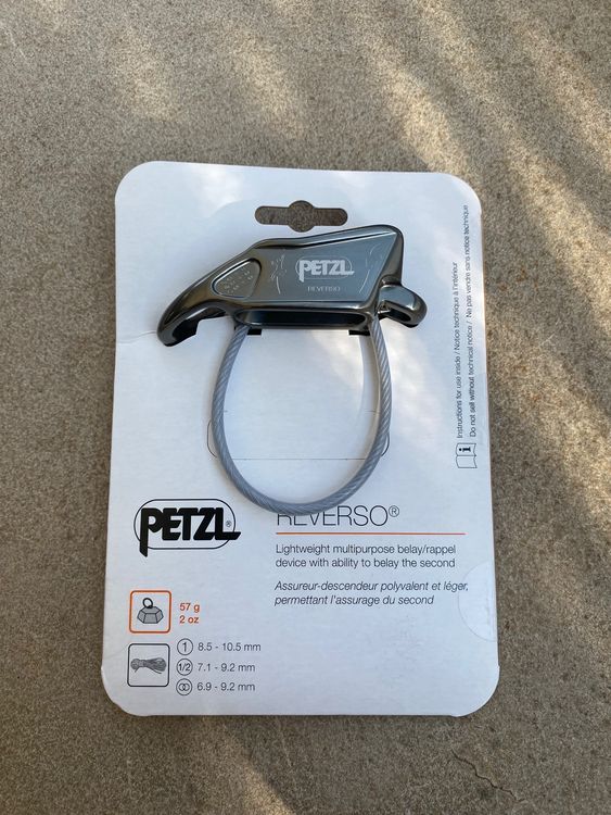 Petzl Reverso Sicherungsgerät (Grau) (Neu und originalverpackt) in ...