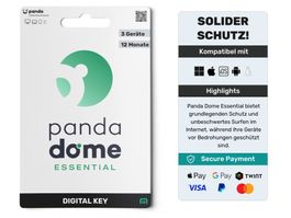 Panda Dome Essential - 3 Geräte - 1 Jahr - NEU!