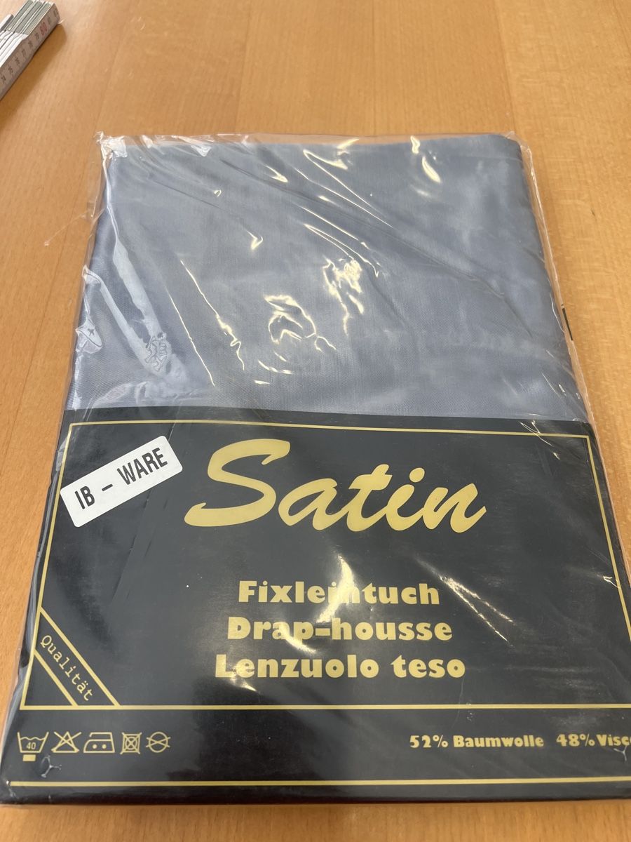 Bettwäsche: Fixleintuch Satin Grau 90x190cm Neu & Originalverpackt – Neu (gemäss Beschreibung) aus Rorschach von TrendyDeals