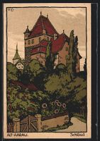 Künstler-AK Aarau, Am Schlössli, 1929