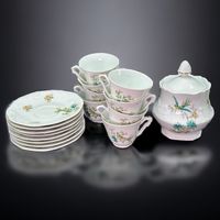 Porcelaine de SOLOGNE Service à café 8 tasses et sucrière