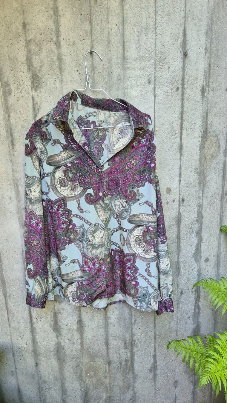 Camicette: Vintage Bluse 80er-Jahre, Gr. 46/48 – Usato da Illnau venduto da Bab58blau