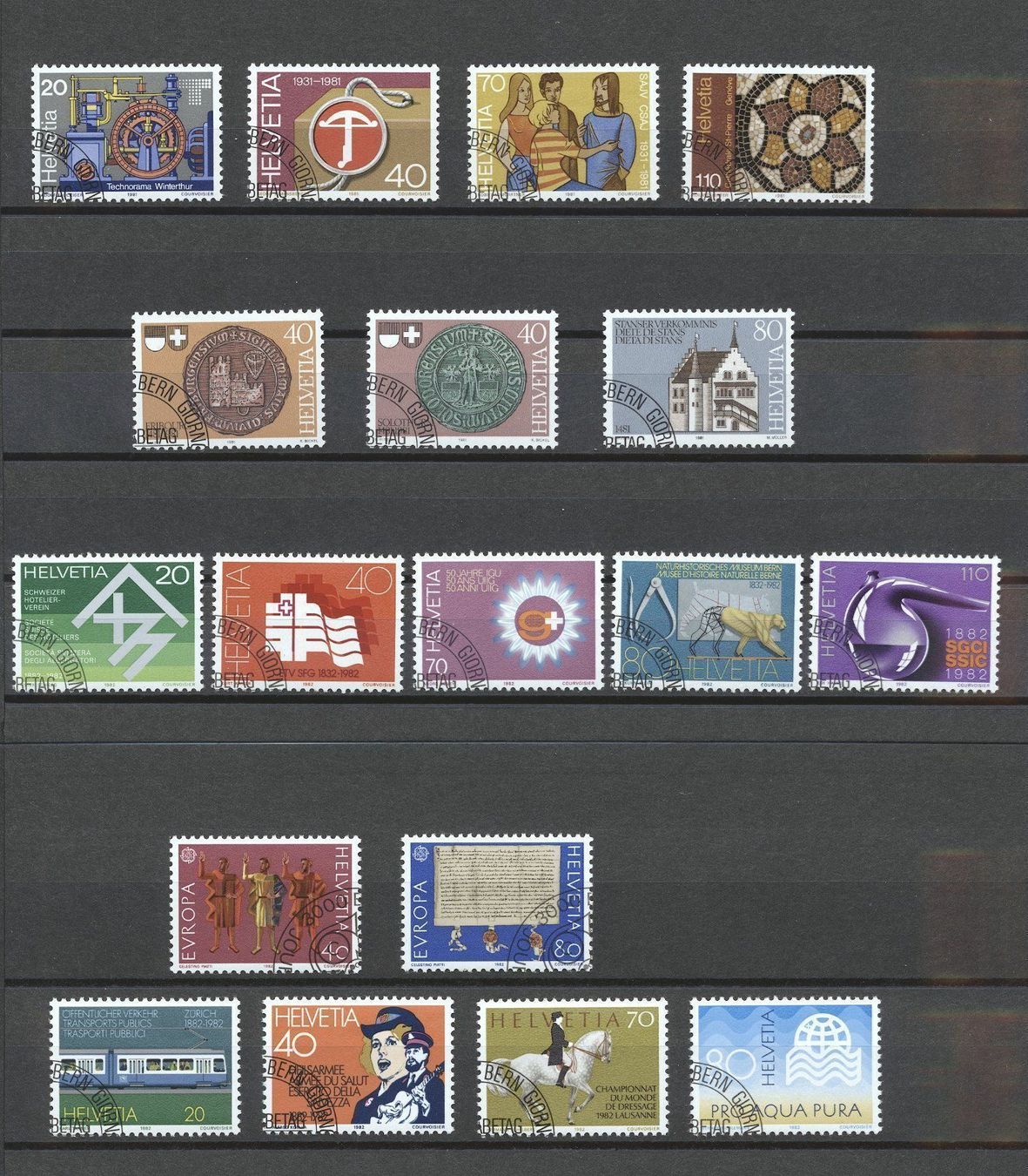 Tutti i francobolli: 1981-86 diverse Serien gestempelt – Usato da Nesslau venduto da andi_hon 1