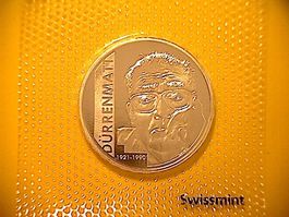 Gedenkmünze 20 Fr. - Friedrich Dürrenmatt - 2021