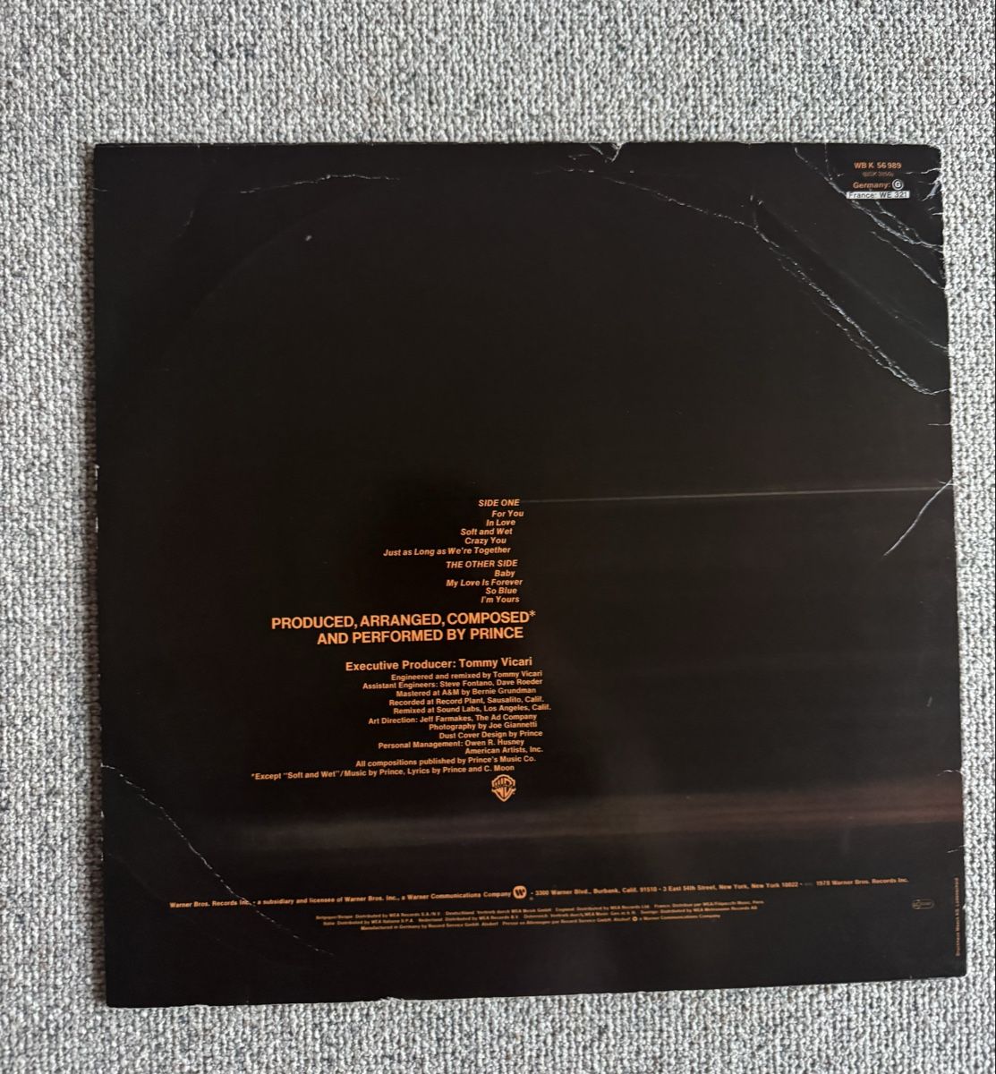 Dischi in vinile: Prince - For You - LP - 80s – Usato da Rorbas venduto da BlackstarRecords 1