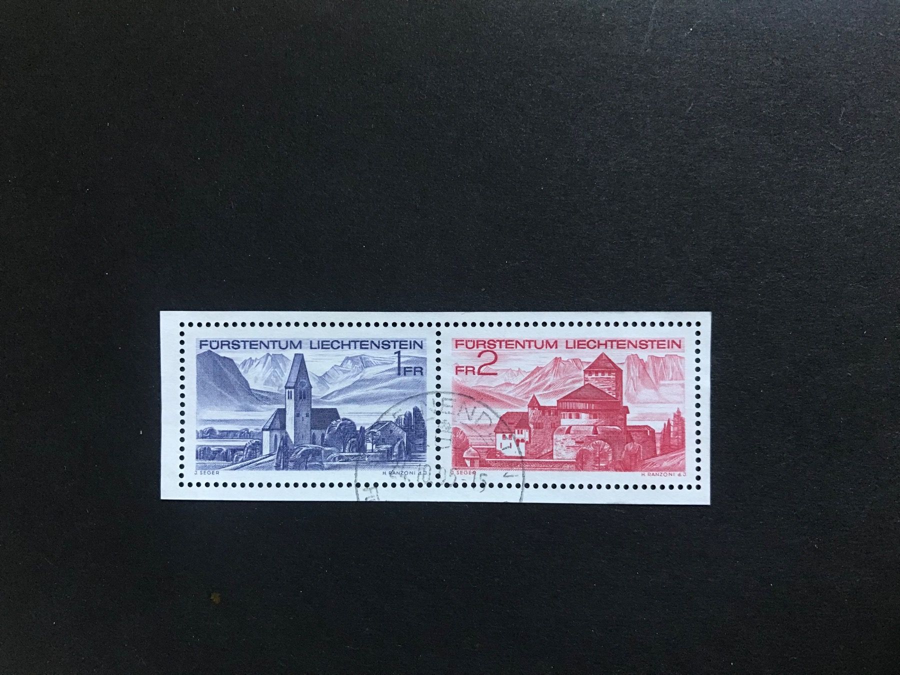 Tutti i francobolli: 1972, Liechtenstein - Blockausschnitt - LIBA – Usato da stäfa venduto da brandy66