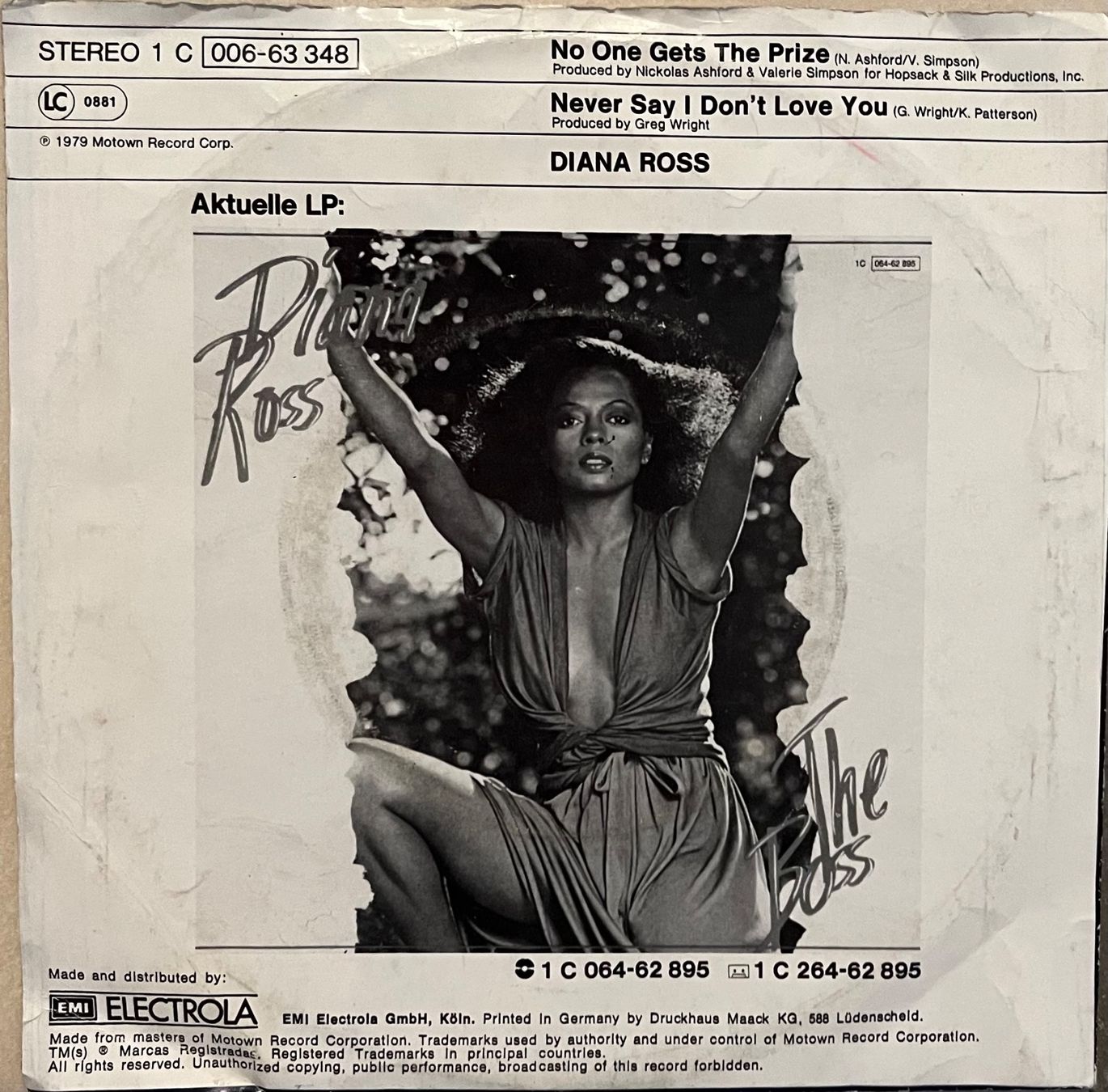 Schallplatten: DIANA ROSS - NO ONE GETS THE PRIZE – Gebraucht aus Bussigny von vinyl-pas-cher 1