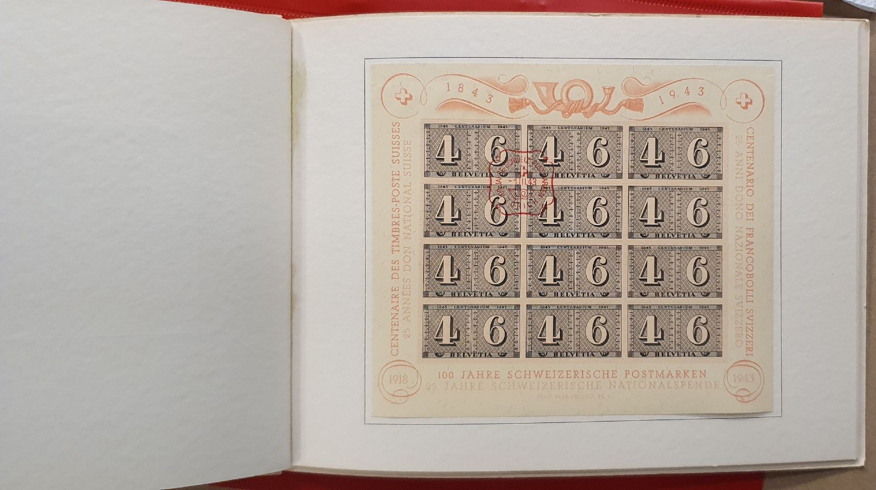 Tutti i francobolli: 1943 PTT Geschenkheft, mit 258,W14,W16 – Usato da Kreuzlingen venduto da Rschweiz1 5