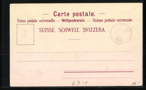 Cartoline postali: Litho Geneve, Exposition Nationale 1896, – Usato da Berlin venduto da bartko-reher 1