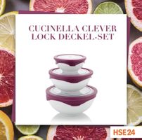 HSE24 Cucinella Clever Lock Deckel 8er Set lila