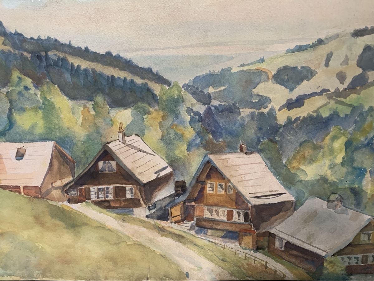 Gemälde: Trogen AR Kantonsschule 1943 – Gebraucht aus Wolfhalden von SecondAntique 3