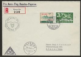1941  Brief   PRO AERO FLUG "BUOCHS"