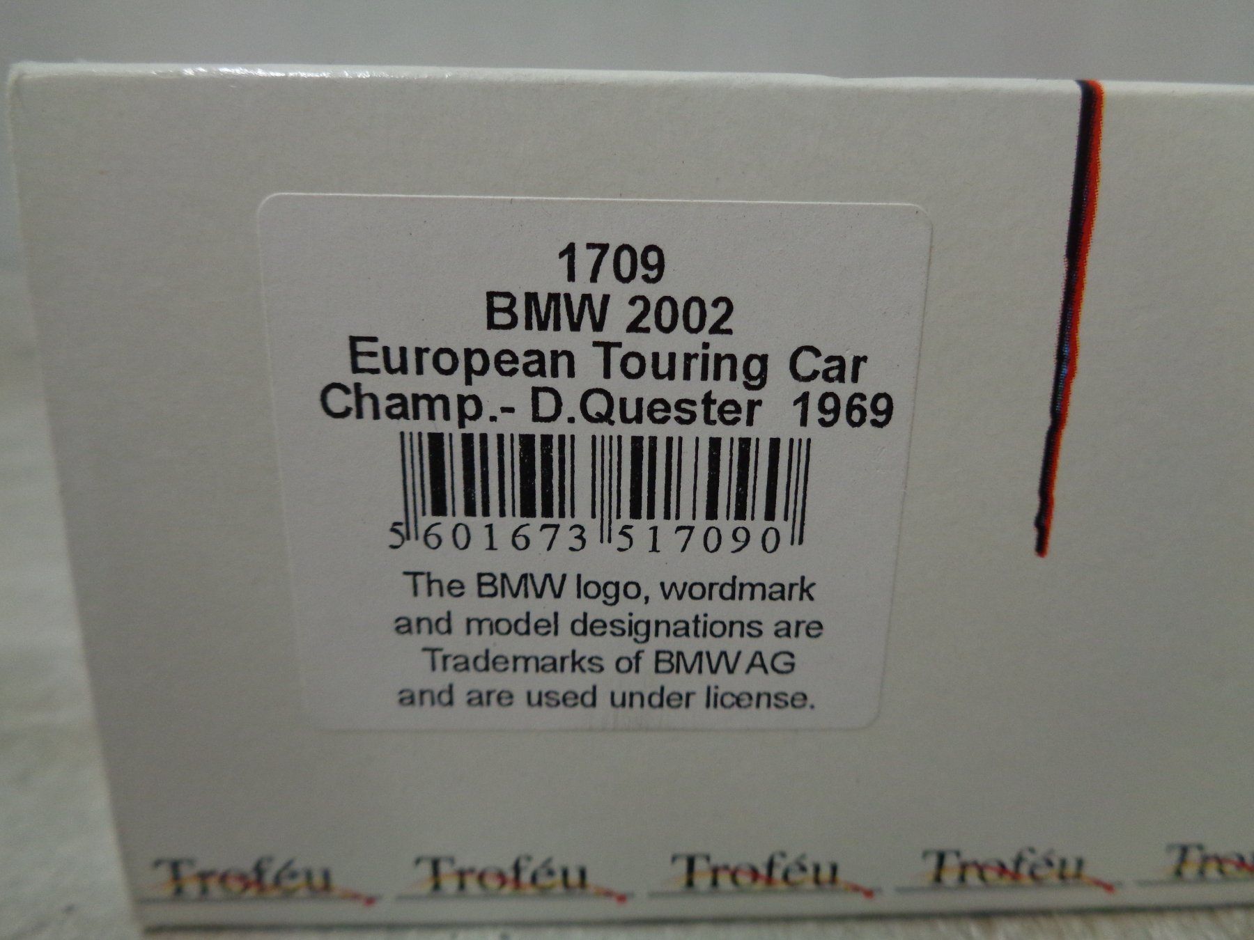 BMW Modellini d'auto: Troféu 1:43 BMW 2002 ETCC 1969 – Nuovo e nell'imballaggio originale da Reconvilier venduto da rallycar 2