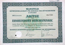 Mansfeld AG für Bergbau und Hüttenbetrieb in Eisleben - 1933