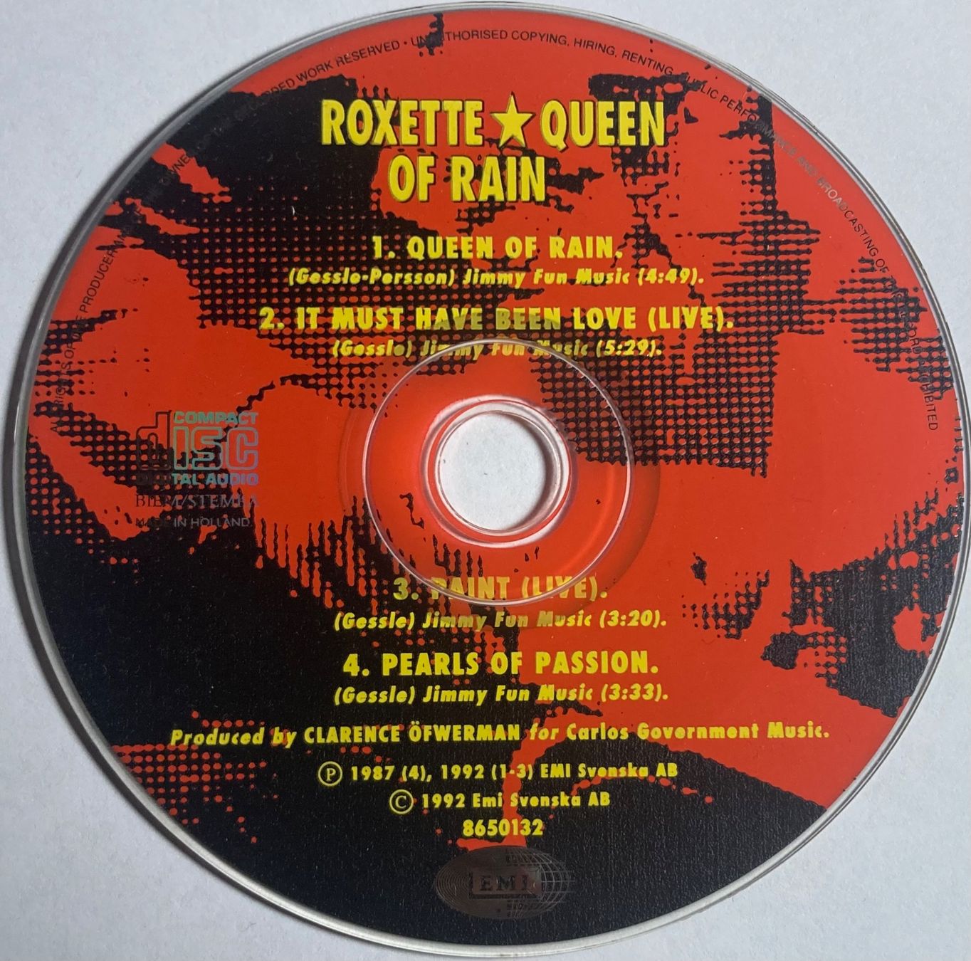 CD: ROXETTE - QUEEN OF RAIN – Usato da Poliez-Pittet venduto da Newtown-Records 1