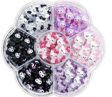 Hello Kitty & Kuromi : 70pcs résin pour ongles Nail Art