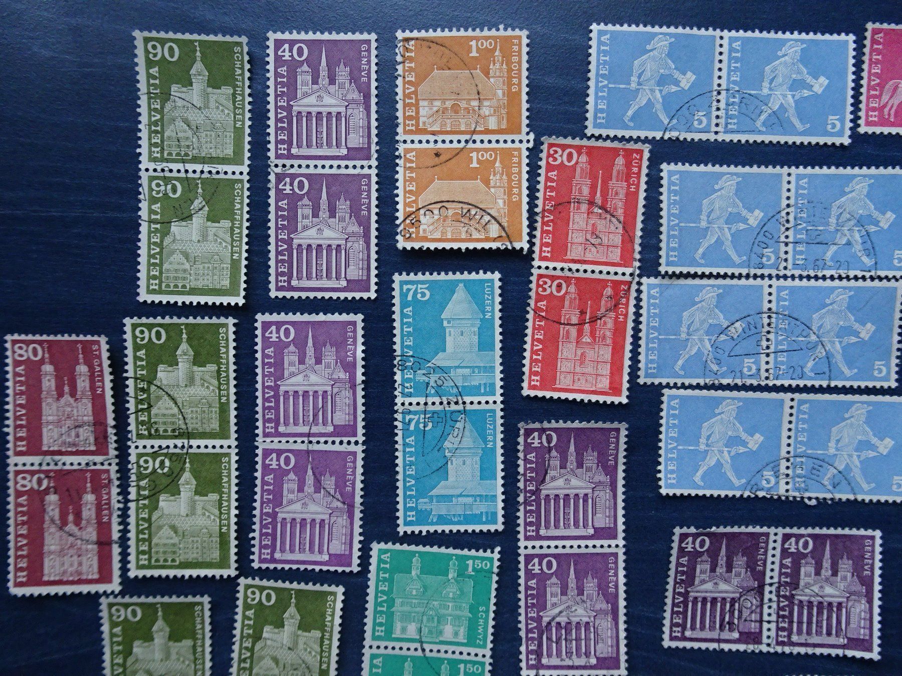 Alle Briefmarken: 1960+1963 – Gebraucht aus Aadorf von Chnorli-Furz 1