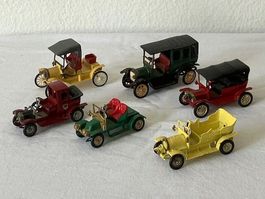 Modellautos Veteranen Set 6 Stück Metall guter Zustand