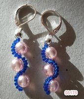 Ohrringe Pinkperlen blau