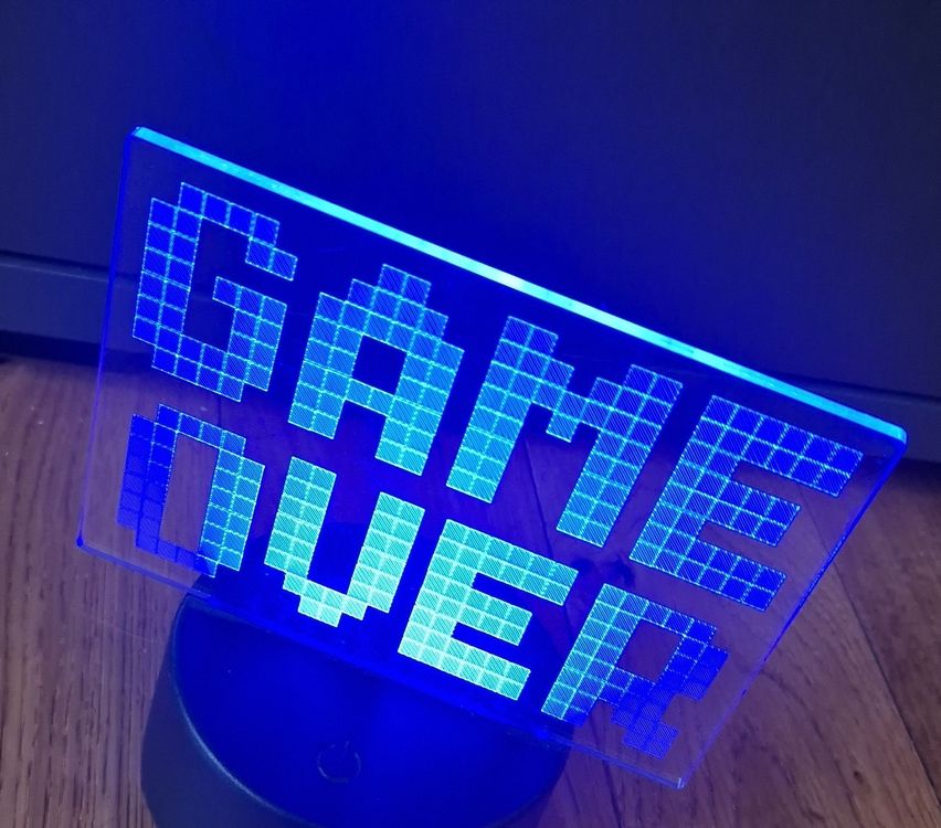 Coole «Game Over» LED Lampe - Perfekt für Gamer Zimmer! (Gebraucht) in ...