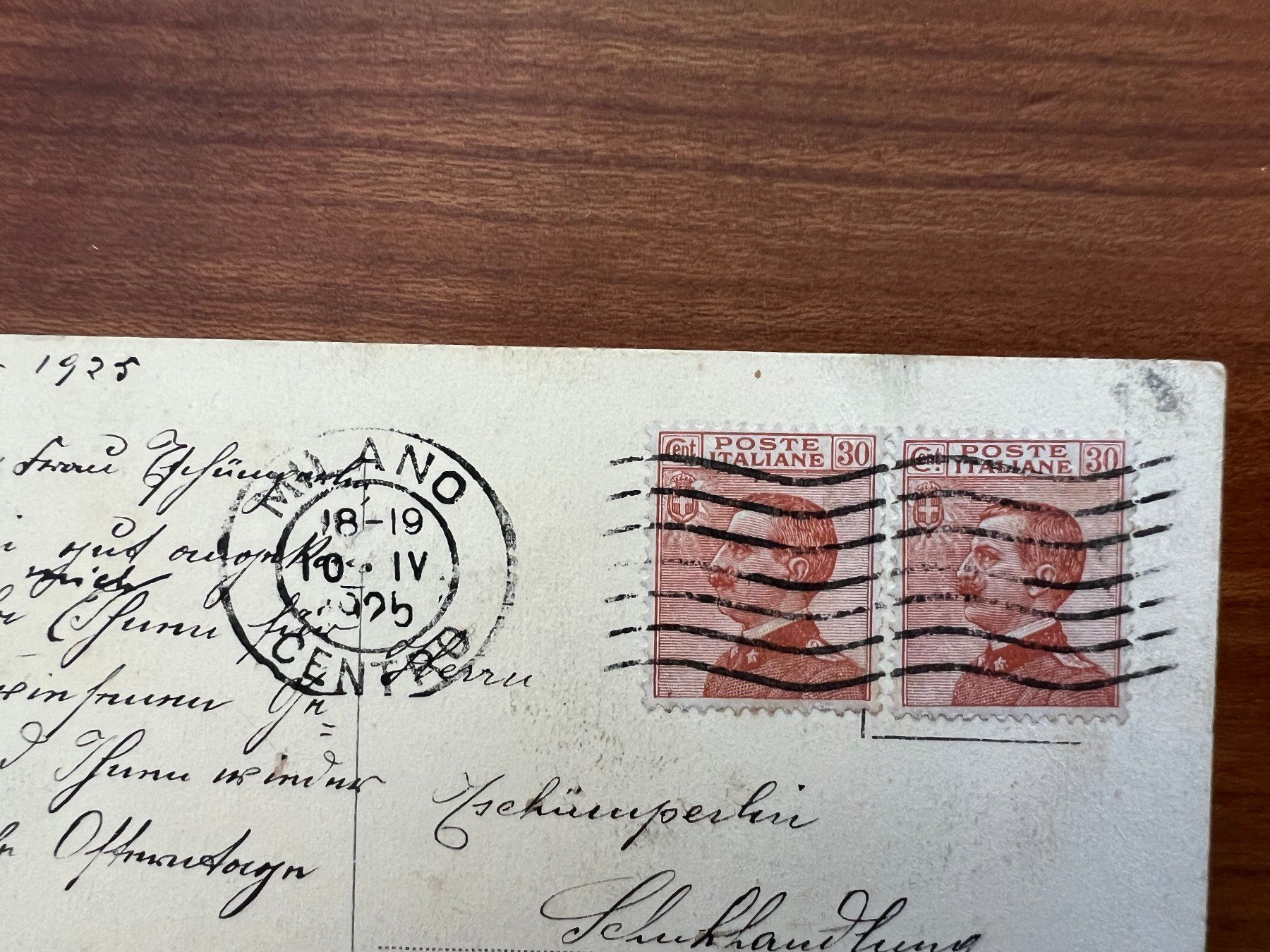 Cartoline postali: AK   1925 Milano Scala      (G2360) – Usato da Hinwil venduto da Sidi4 1