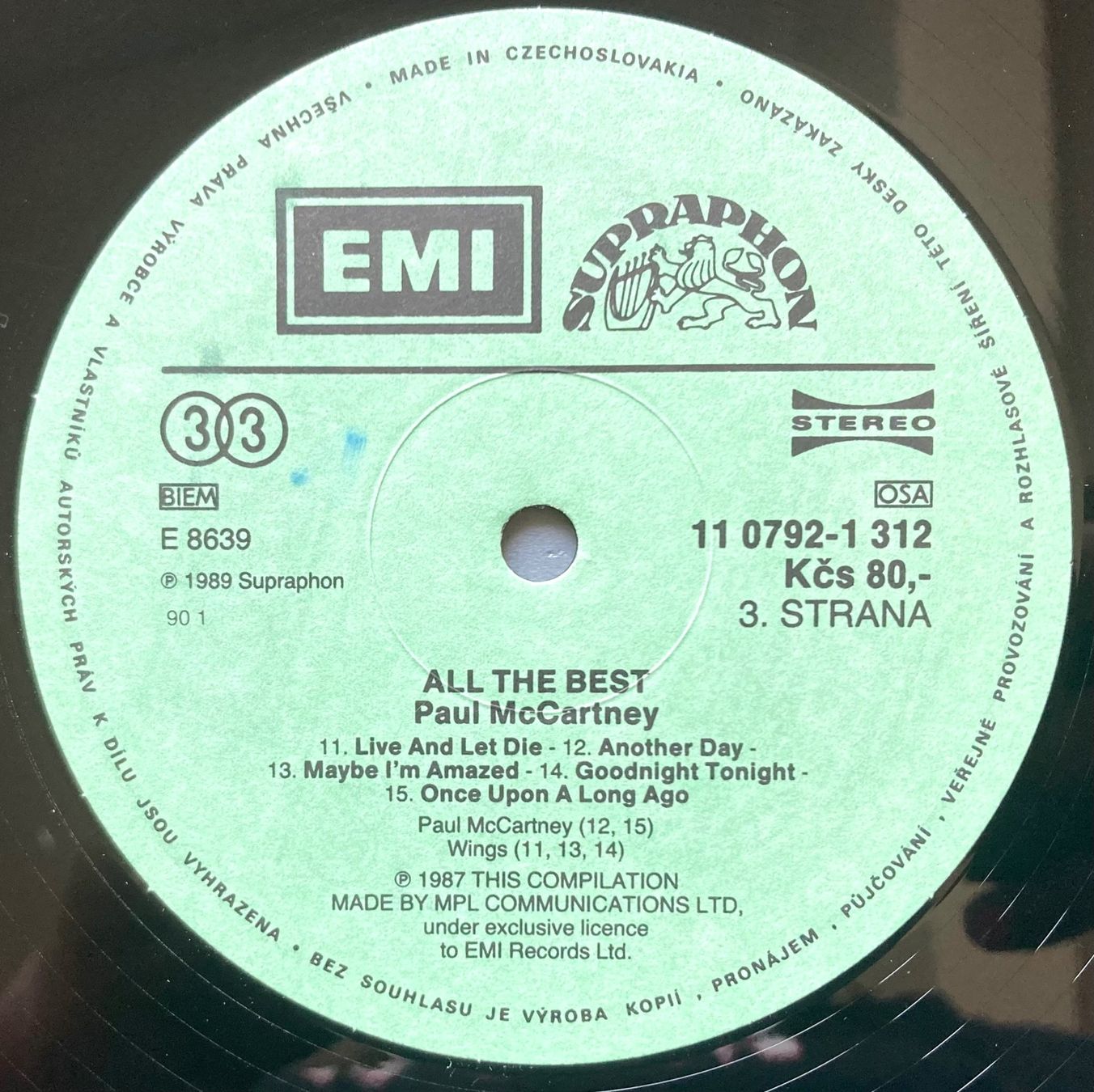 Vinyles: PAUL MCCARTNEY - ALL THE BEST – D'occasion à Poliez-Pittet par Newtown-Records 5