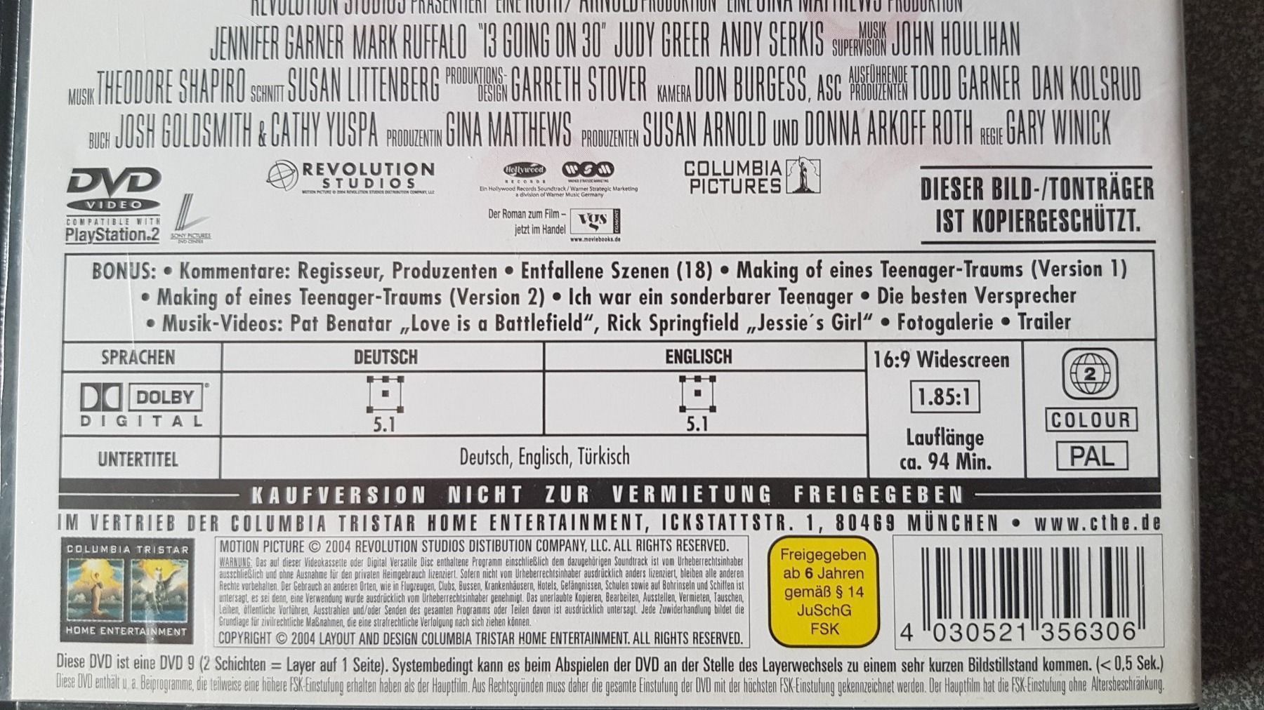 Tutti i DVDs: DVD 30 über Nacht / Jennifer Garner – Usato da Oetwil am See venduto da fineli2 1