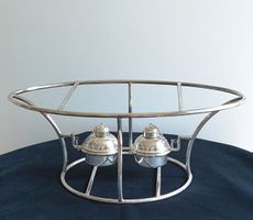 Vintage versilbertes Rechaud Speisenwärmer perfekt erhalten