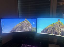 2  ASUS Monitore + Monitor Halterung