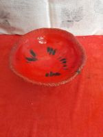 Handgemachte Keramikschale, rot, Ø 20cm, Vintage Style