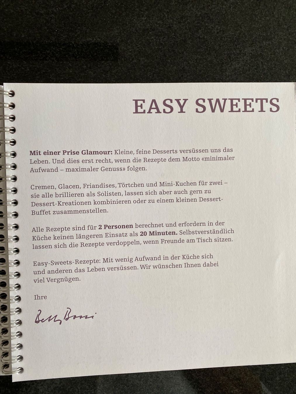Libri: Betty Bossi - Easy Sweets – Nuovo (secondo la descrizione) da Meisterschwanden venduto da Lapins2019 2